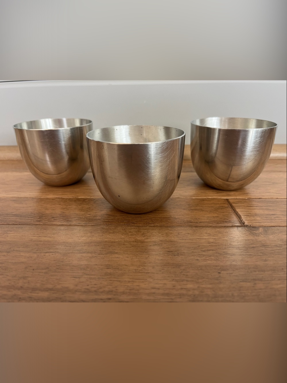 Vintage Stieff Pewter Jefferson Cups, set of 3